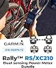 Pedales de medidor de potencia de doble detección Garmin Rally RS/XC210 - Para ciclismo de carretera y todoterreno, compatible con calas Shimano SPD-SL/SPD, recargable 90h, métricas de dinámica de ciclismo con paquete de batería Wearable4U 3