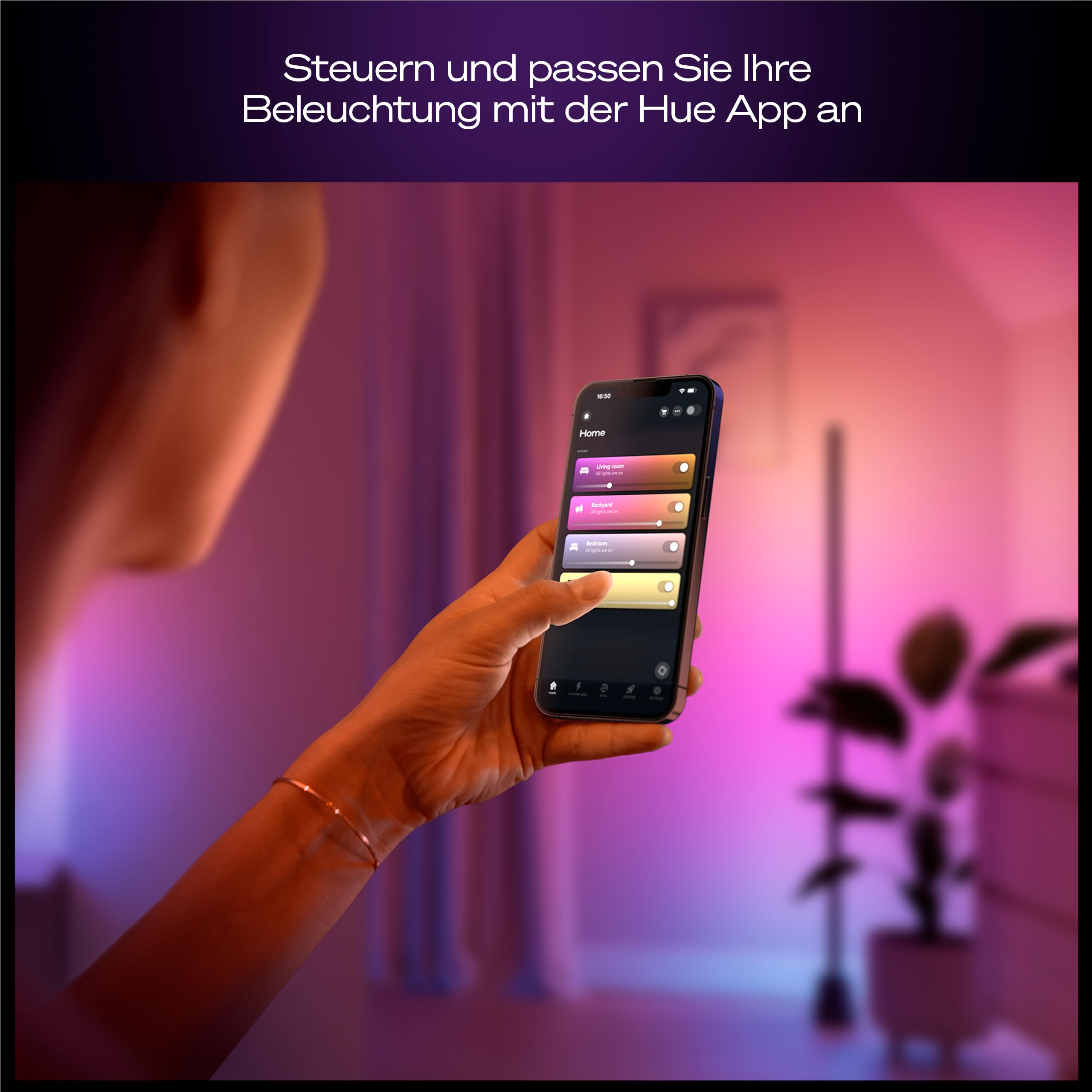 Philips Hue Play Stehleuchte RGBWWIC LED 122 cm Smart Lighting Alexa Google Home Apple Home
