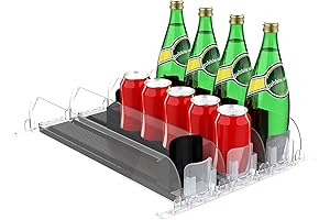 Adjustable Soda Can Organizer: Effortless Fridge Storage for Uncluttered Bliss