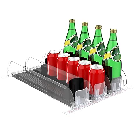 Adjustable Soda Can Organizer: Effortless Fridge Storage for Uncluttered Bliss