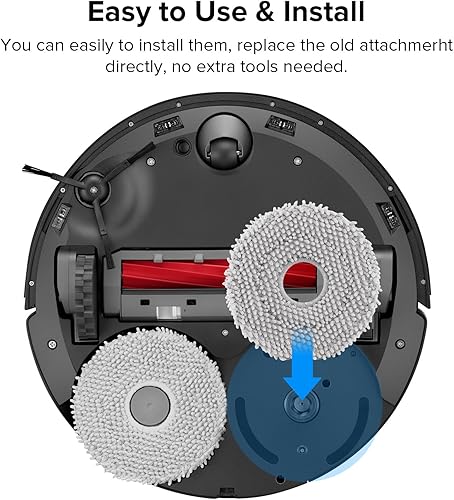 Miniatura 5 de roborock Paquete de 4 paños de microfibra para trapeador Q Revo, Qrevo MaxV, Qrevo S, Qrevo Pro, Qrevo Slim Qrevo S5V robot aspirador, accesorios de
