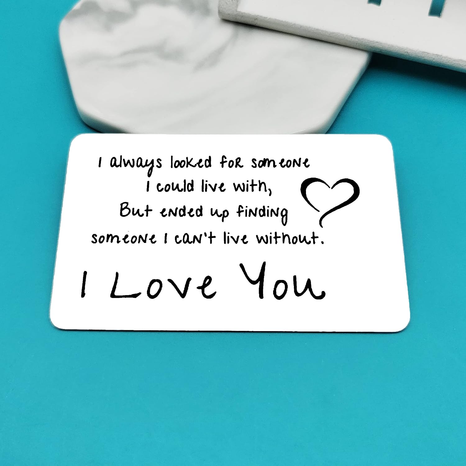 Anniversary Card Gifts for Boyfriend Husband Valentines Day Gifts for Men Engraved Wallet Card for Him Christmas Birthday Gifts Wedding Gifts I Love You Gifts for Boyfriend Fiance - Image 3