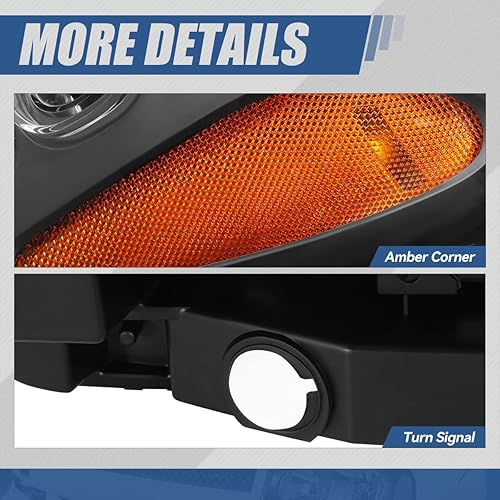 Miniatura 5 de Modelo HL-OH-TRA02-VR., carcasa negra reflector ámbar