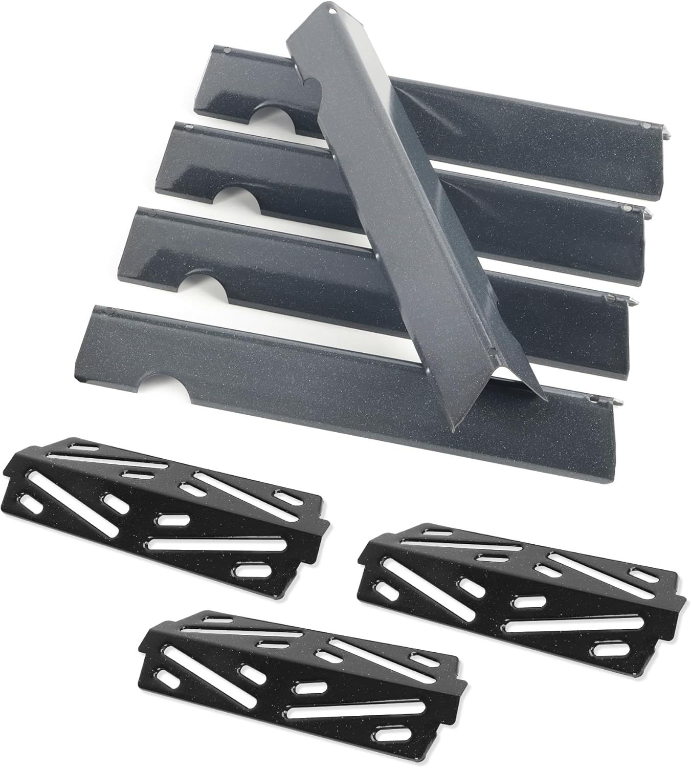 KEESHA Genesis ii Flavorizer Bars 5PCS 16GA 66032/66795 Flavorizer Bars 3PCS 66040/66685 Heat Deflectors Replacement for Weber Genesis II E310 315 330 335 GS4 Grill, 17'' Porcelain Enameled Steel Porcelain Enameled Steel (Flavorizer Bars+Heat Tents)