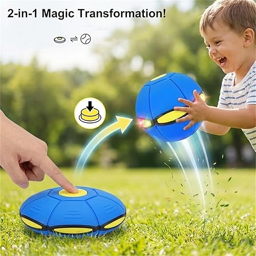 Miniatura 7 de Bola mágica, bola mágica que rebota, bolas mágicas hinchables, nueva forma mágica 2026 de doble forma intercambiable con 6 luces para la interacción