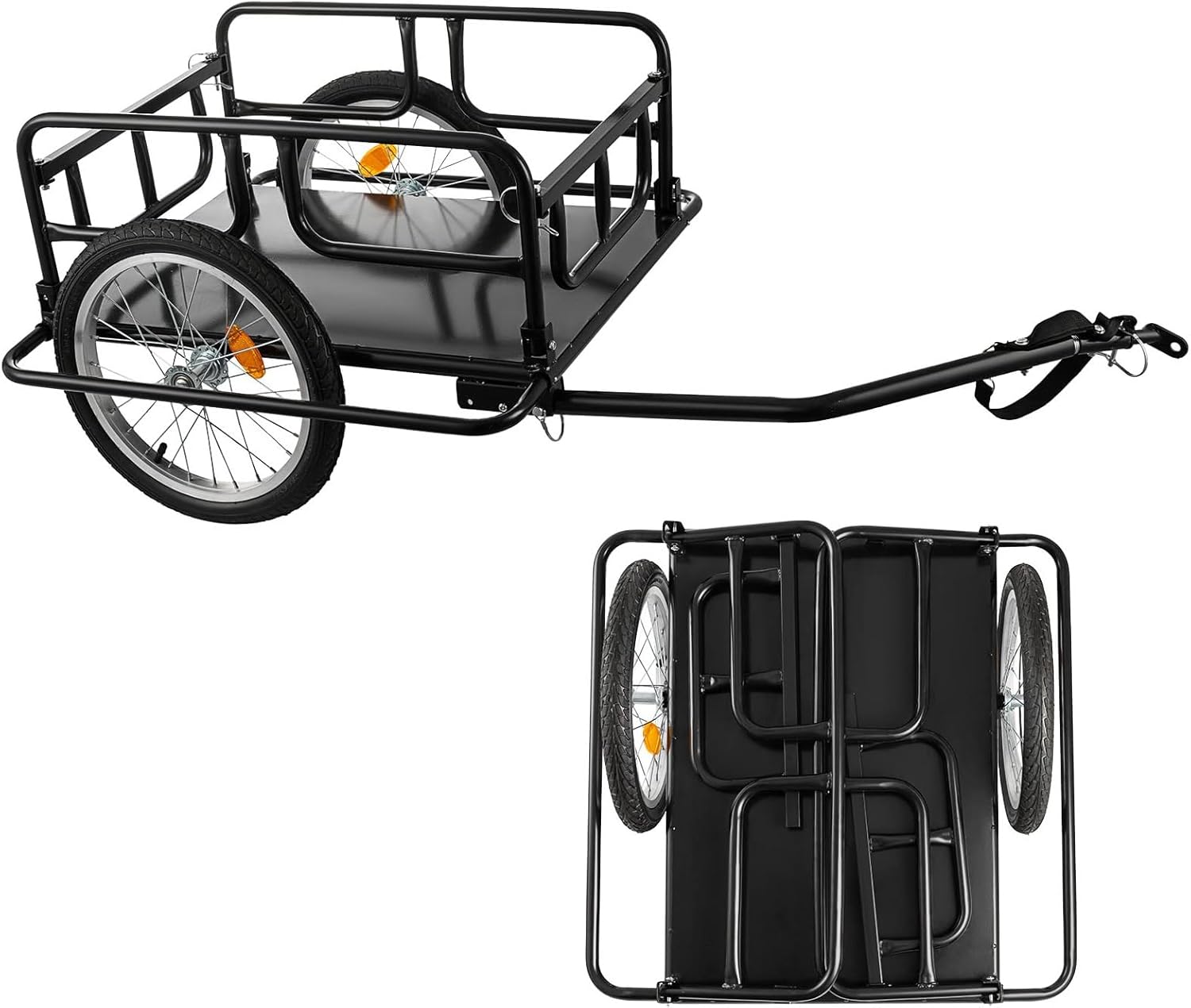 Bike Cargo Trailer,Bicycle Wagon Trailer,Foldable Compact Storage,Universal Hitch,for Hefty Loads Goods