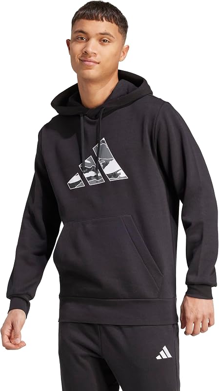 buzo con capucha y estampado de camuflaje para hombre