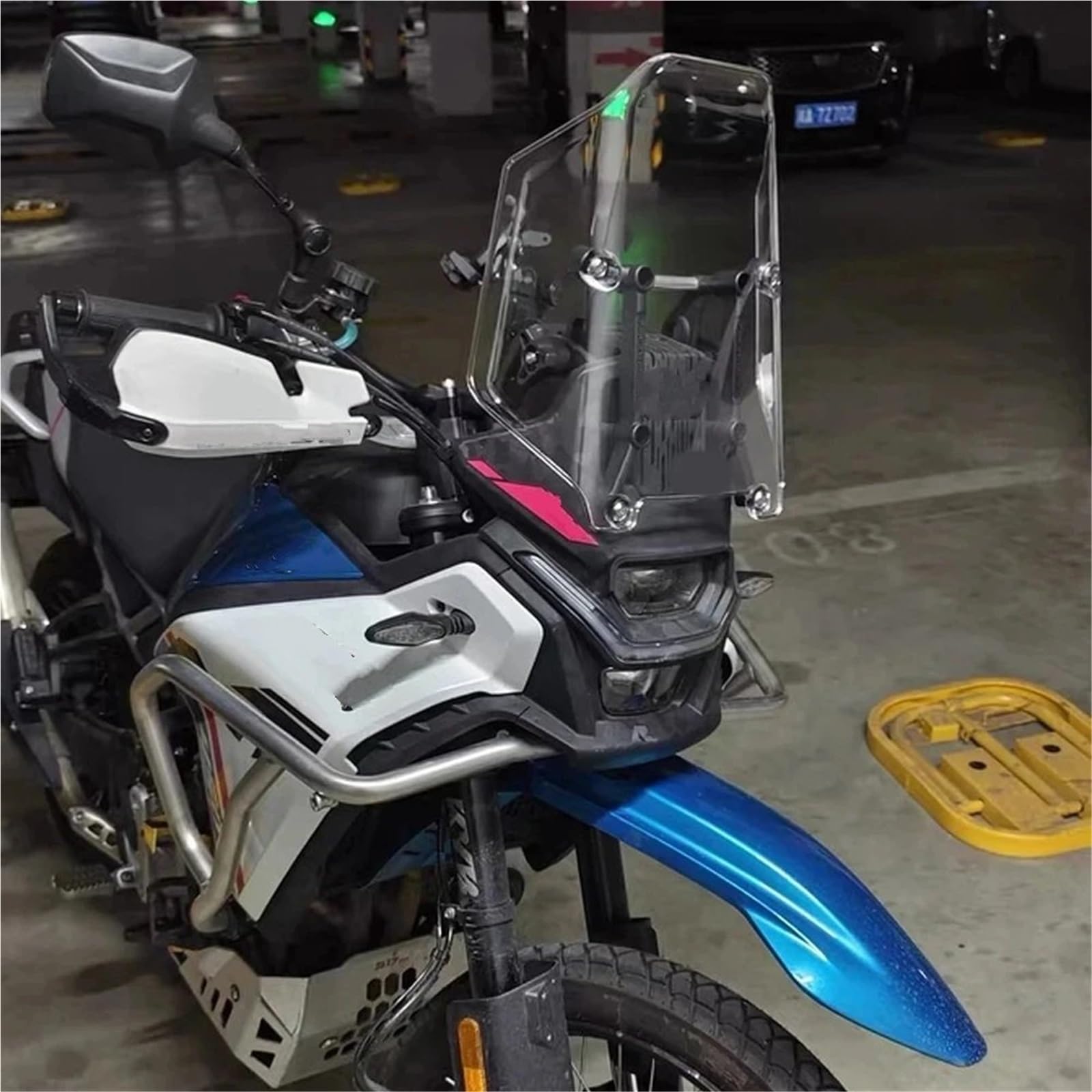 powietrzadeflektor Pasuje do CFMOTO 450MT 450 MT 450 MT Akcesoria Osłony przedniej szyby Motocyklowa szyba przednia Deflektor powietrza Przedni spojler Przednia szyba motocyklowa(Gray)