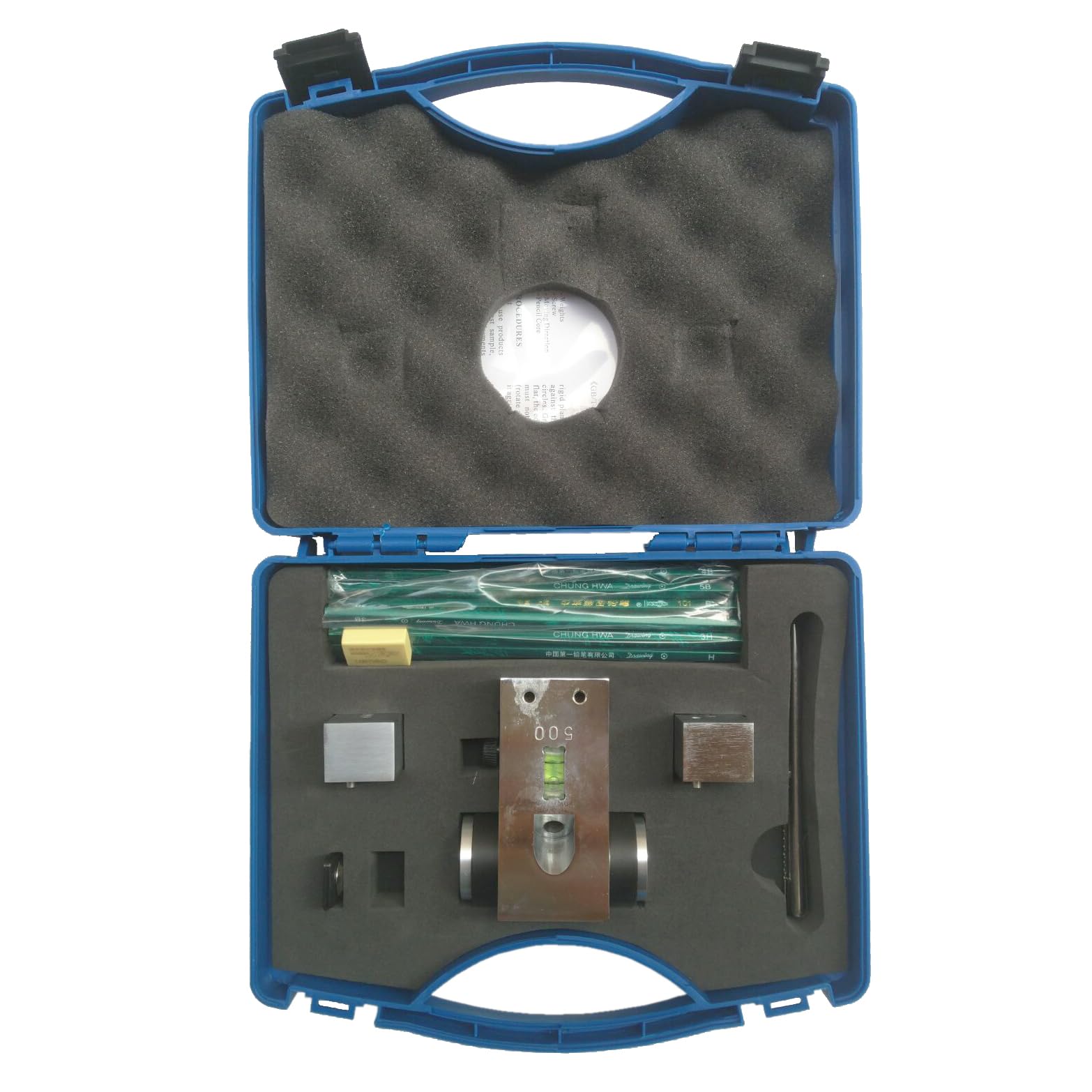 HT-6510P Pencil Hardness Tester 500/750/1000g Loads & Pencils - Portable Coating Scratch Tester with Case