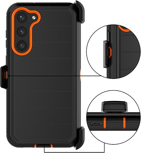 Miniatura 7 de Takfox Funda para Samsung S23 para Samsung S23 con clip para cinturón con protector de pantalla integrado, protector de soporte, resistente,