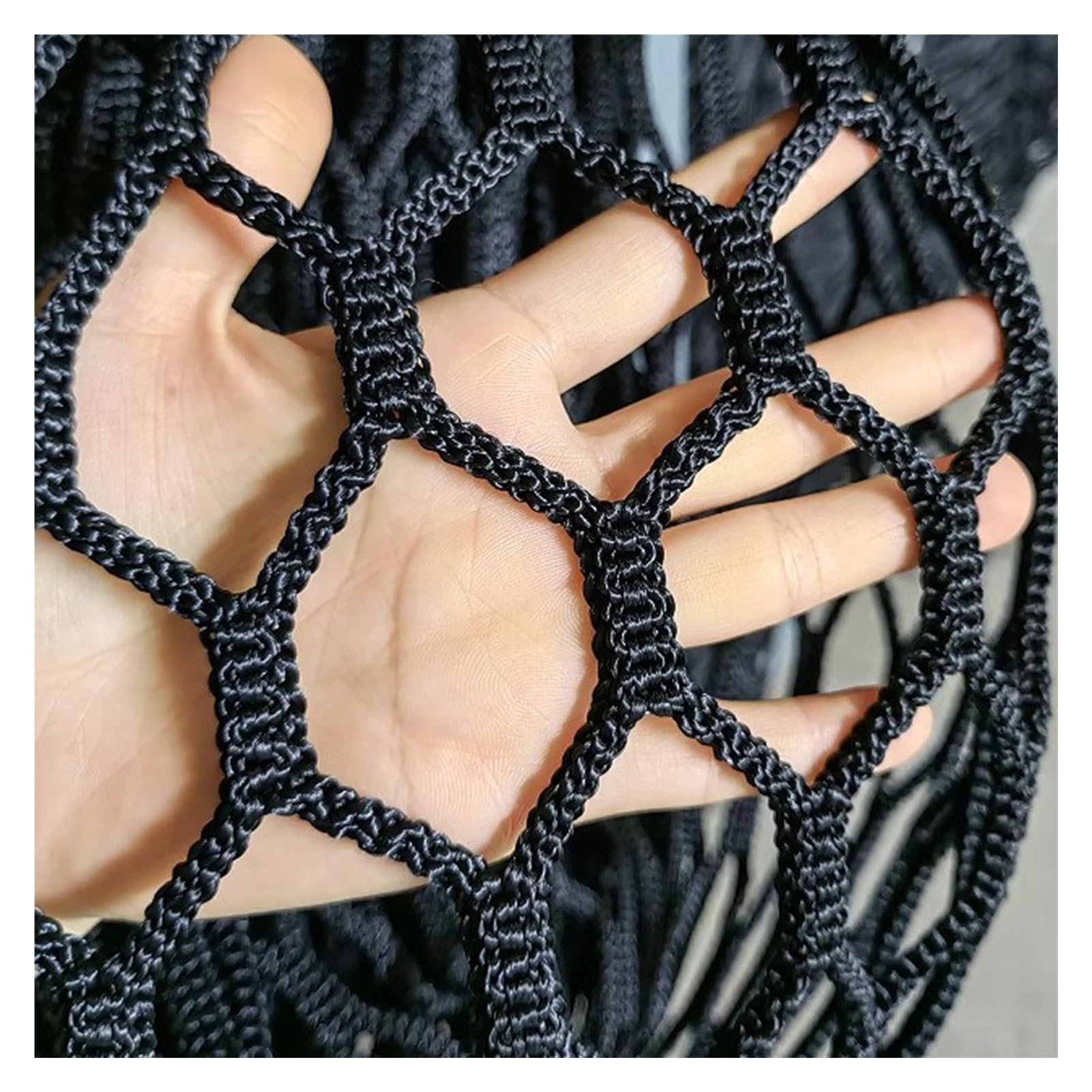 2x2m Filet de Sécurité pour Garde-Corps Filet de Corde | Filet de Chargement Grimpant pour Terrain de Jeu, 4,5cm/5mm Polyester Sans Nœuds Filet de Sport