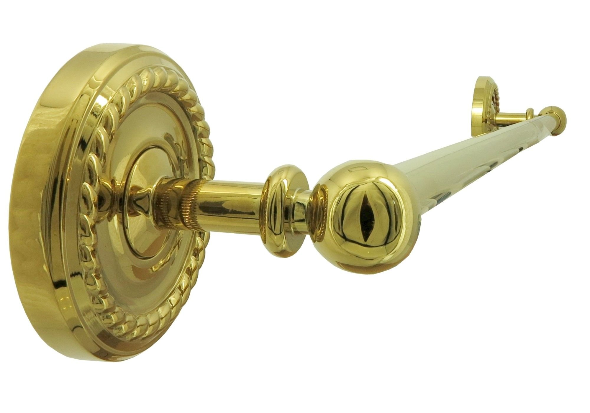 Portasciugamani Da Parete Oro Antico 52,5 Cm – Asta Accorciabile In Ottone Per Bagno Country E Retrò