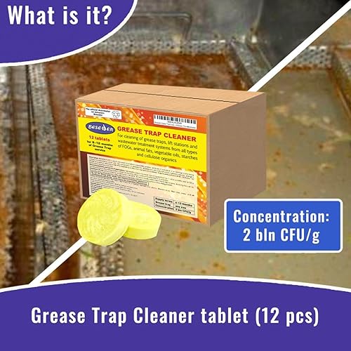 Miniatura 6 de Beseder - Pastillas limpiadoras de trampa de grasa para descomposición de grasa, tratamiento de trampa de grasa y eliminación de olores