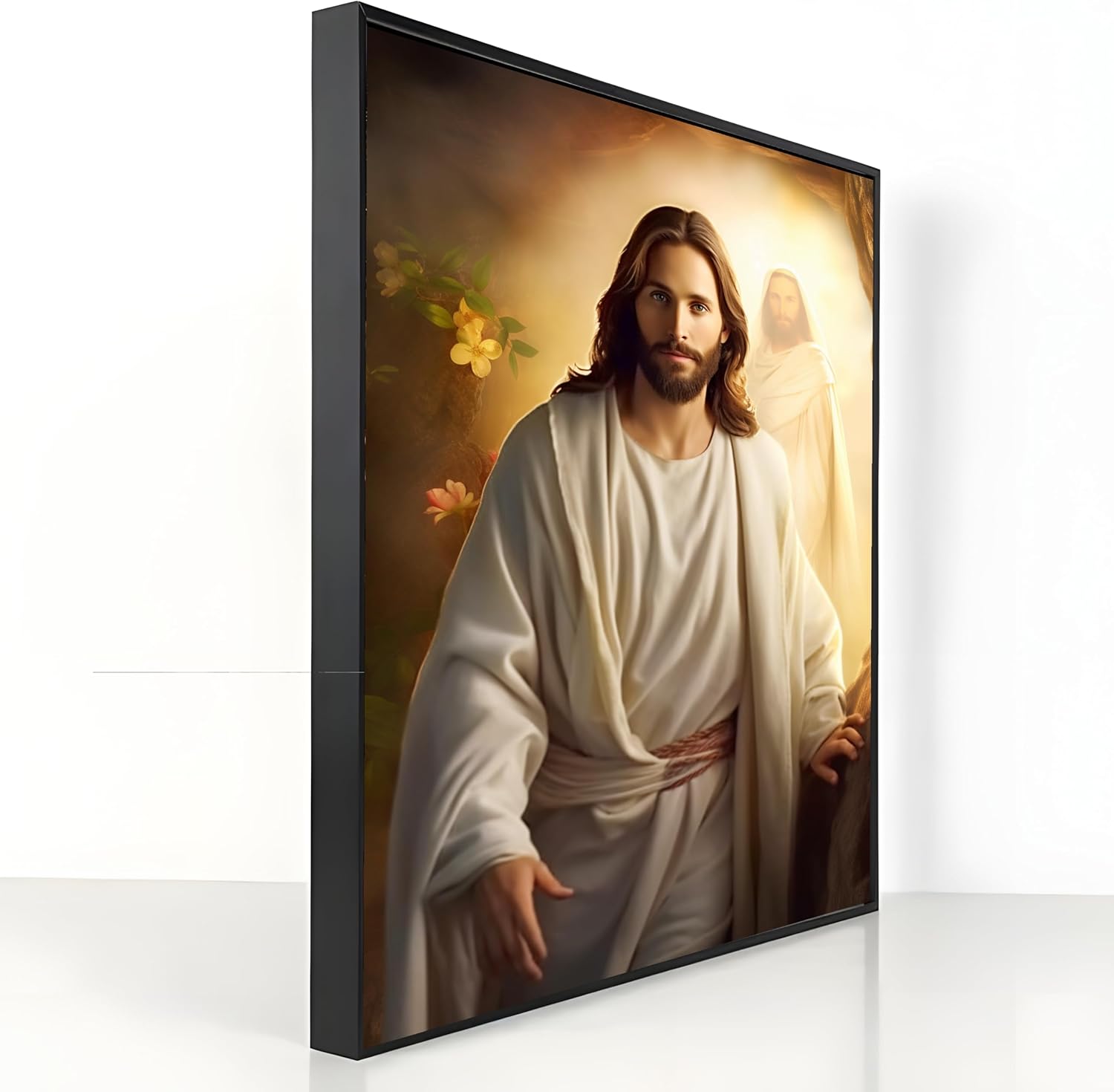 Jesus Canvas Wall Art,Framed Canvas Wall Art,Biblical