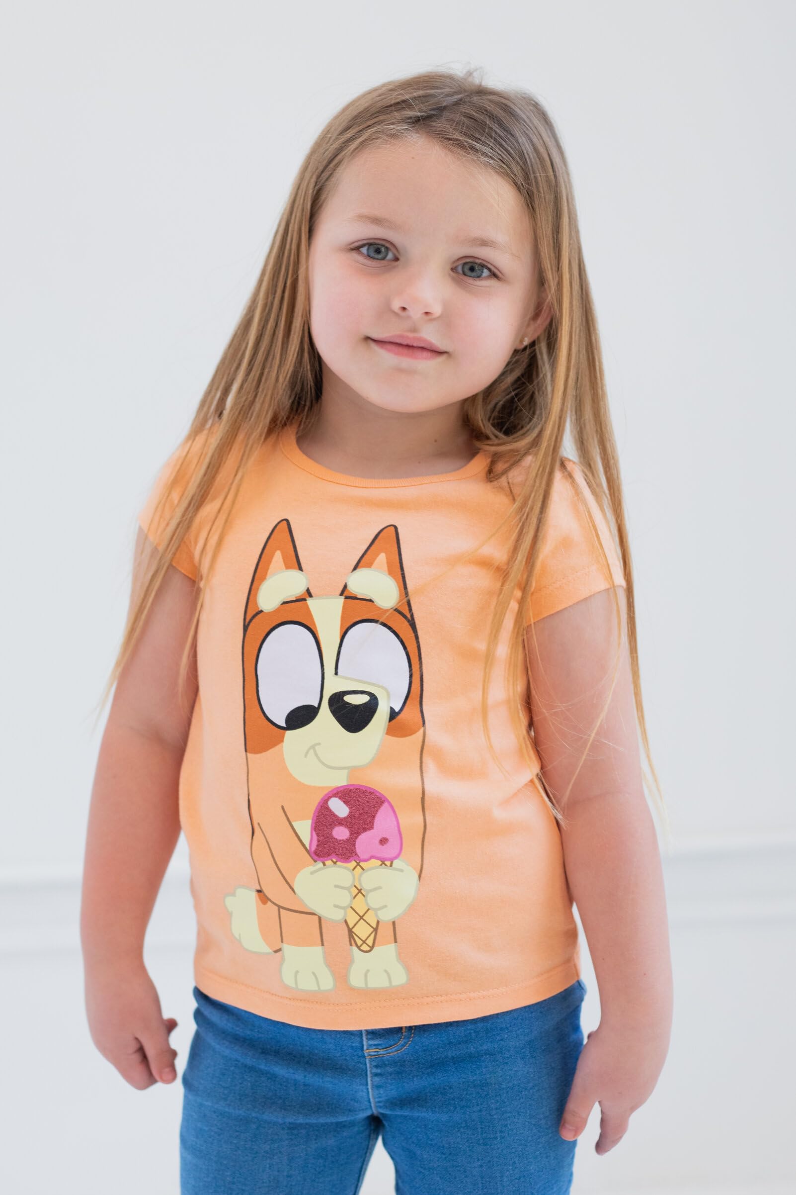 Bluey Girls 4-Pack Short Sleeve T-Shirts Toddler to Little Kid product thumbnail 4