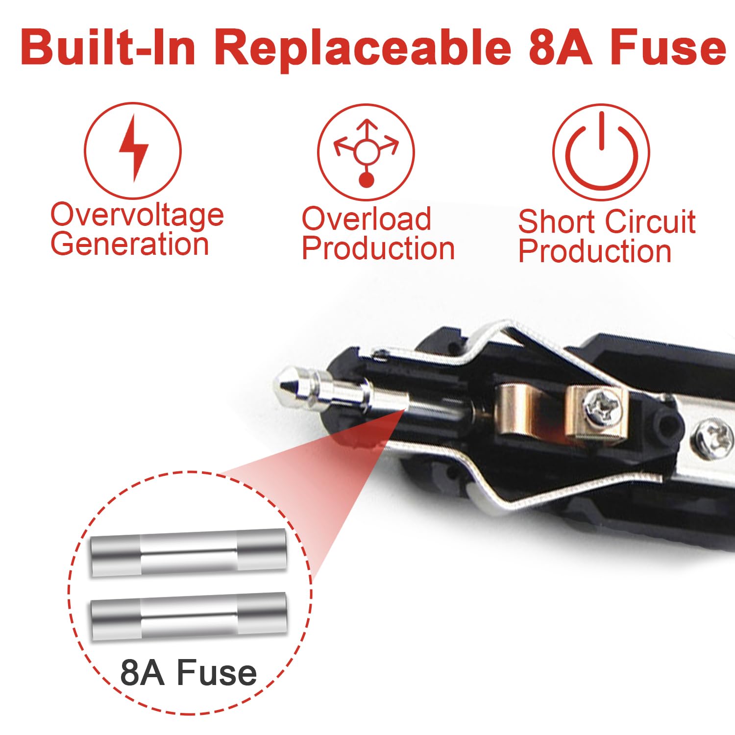 4 Pièces Prise Allume-Cigare Mâle 12V/24V Avec Fusible 8A/10A - Adaptateur Universel Pour Voiture, Camion, Moto, Bateau Et Camping-Car