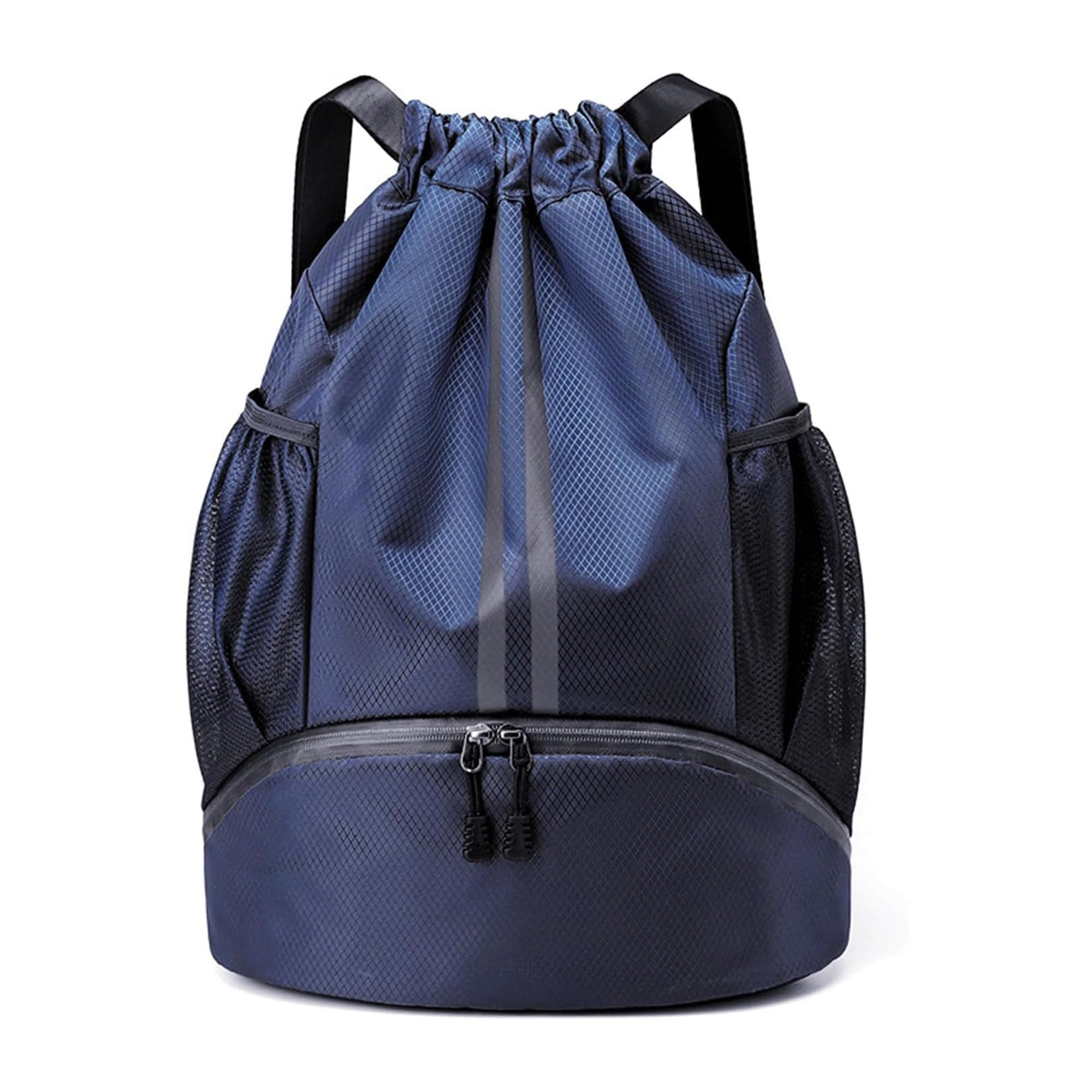 Zaino Sportivo con Coulisse, Borsa con Coulisse Donna, Zaino Sacca Palestra Uomo, Sacca Sportiva Impermeabile pour Unisex, Sport, Viaggio, Campeggio (Blu Navy)