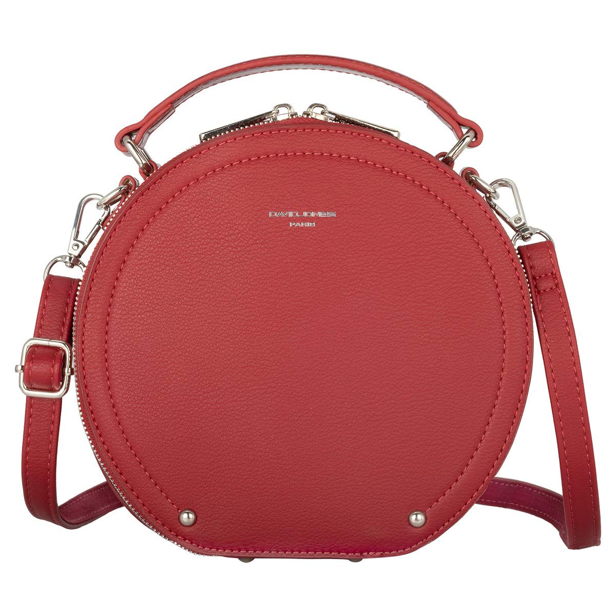 David Jones - Dames Kleine Crossbodytas - Stevig PU Leer Schoudertas - Klepsluiting Handtas - Clutch Stad Avond Winkelen Reis Telefoon Moderne Elegant Chique Stijvol Trendy Mode - Cognac Bruin