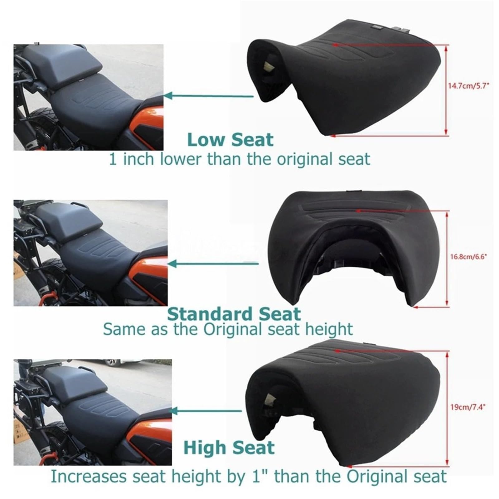 Do Pan America 1250 RA1250S RA1250 2021-2024 Poduszka Motocykl Siedzisko | Podkładka żelowa Poszewka na poduszkę kierowcy motocykla Solo(Low Seat)