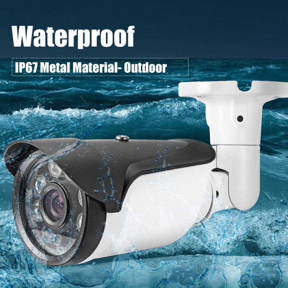 Überwachungskamera Kamera 4Mp / H.265 / CCTV-Überwachungskamera, Wetterfest, Sofortmail-Alarm, Tag- / Nachtsicht-Dc12V 2Mp