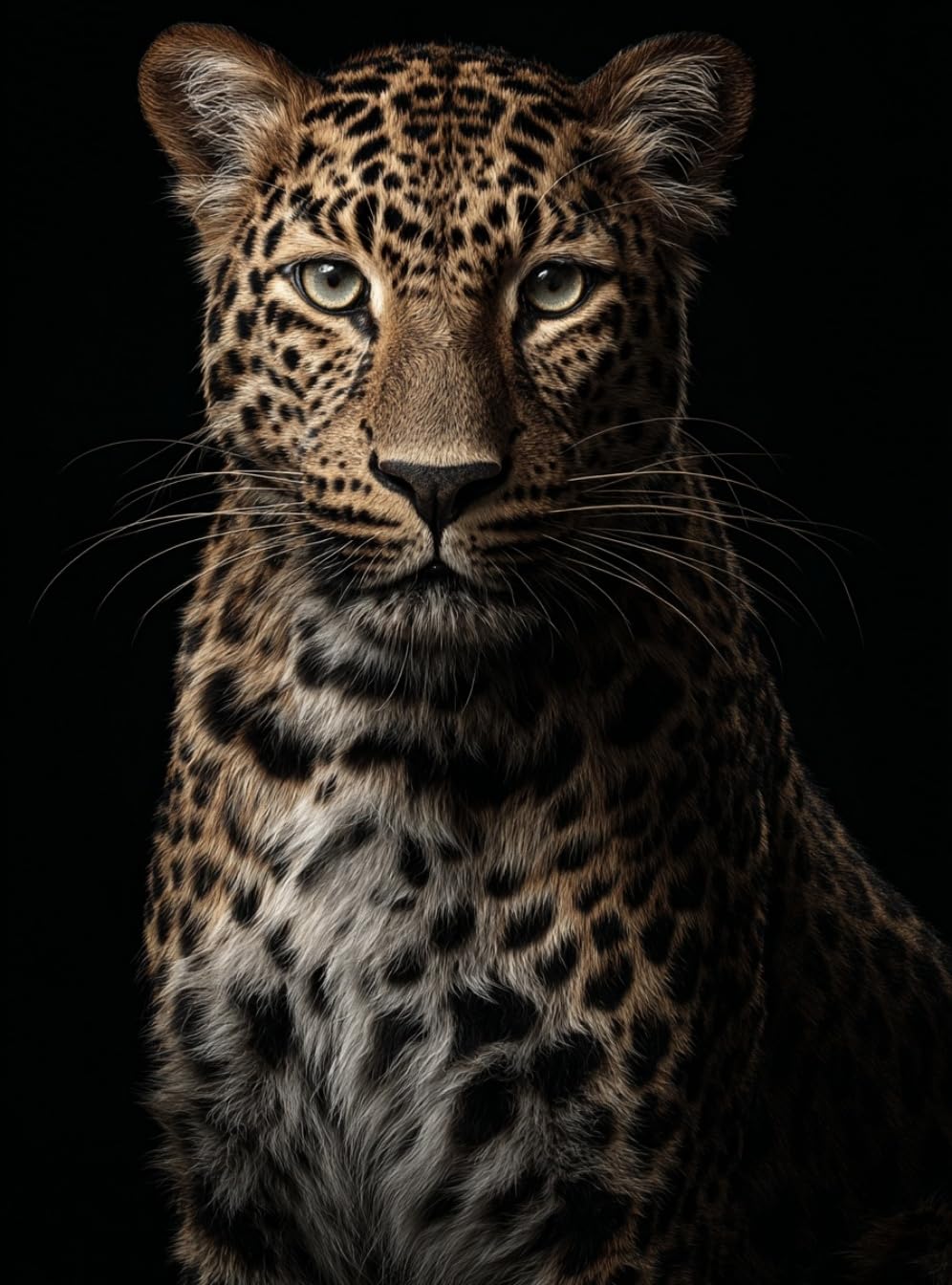 WANGWANGMIAO Paint by Numbers Kits 40x50 cm Leopard SquareCanvas DIY Acrylic Painting for Adults with Paints Brushes and Card Sized Magnifier，with Frame