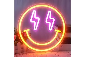 Neon Orange Smile Sign: Illuminate Your Space with Joy
