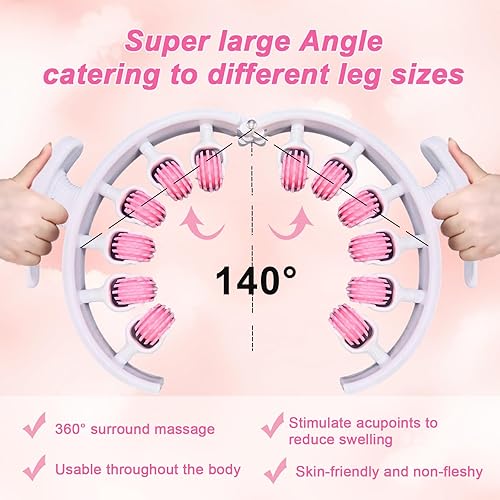 Miniatura 4 de Removedor de celulitis de rodillo a celulitis para piernas, herramienta de masaje de celulitis y masajeador de drenaje linfático, rodillo masajeador