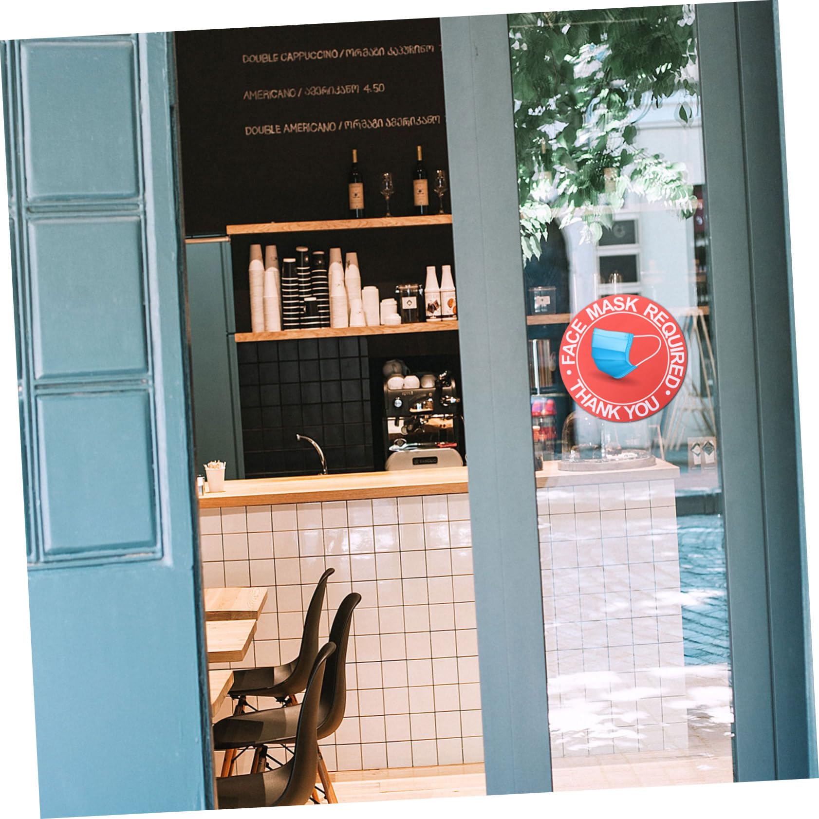 HEALLILY 10pcs Sticker Please Waterproof Labels Masks Public Safety Decal Face Mask Red