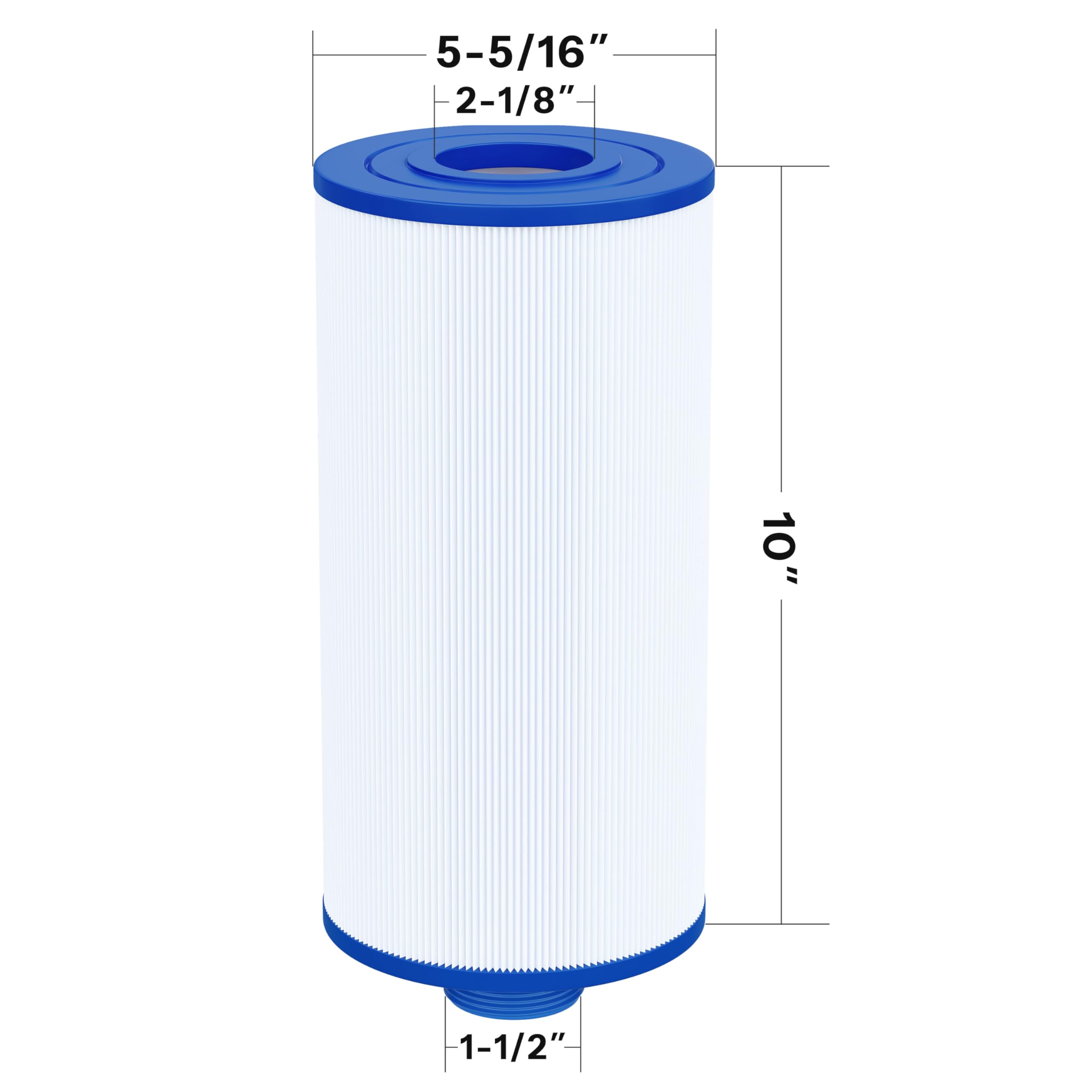Cryspool® 05004 Filtro compatible con 5CH-45, FC-2401, PFF50P4, Baleen AK-90108, PFF50-PAD4, PFF50P, cartucho de filtro de spa de 45 pies cuadrados, paquete de 2