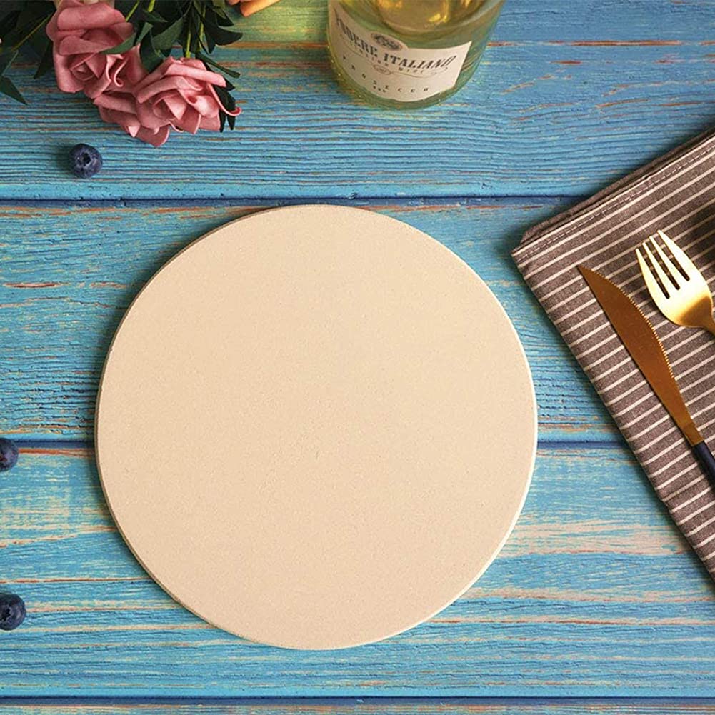 Pizza Stone, Cordierite Pizza Pan, Utensile da forno, Set di strumenti per pizza per pizza, torta, pane, torte, biscotti sul forno, barbecue Grill