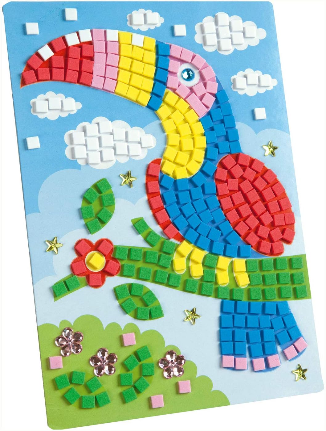 folia 23802 Foam Rubber Mosaic Picture Cockatoo 405 Pieces