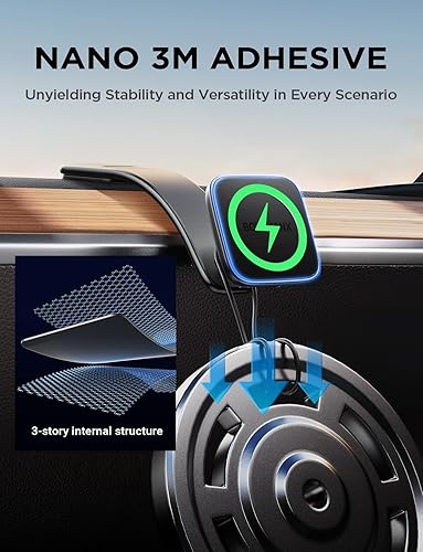 Miniatura 4 de Bovemanx Cargador de coche Magsafe de 15 W, cargador de coche inalámbrico para iPhone 15 14 13 12 Pro Plus Max, aleación de titanio de memoria