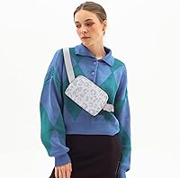 Vista 155 de Riñonera cruzada para mujeres y hombres, bolsa para cinturón para senderismo con correa ajustable, riñonera para correr, entrenamiento, deportes