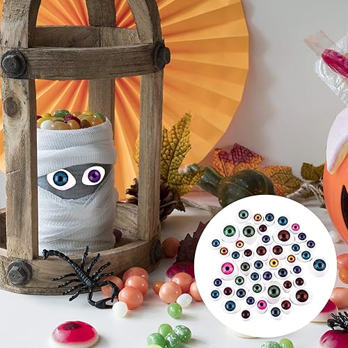 Miniatura 9 de EXCEART 100pcs DIY Eyeballs Scary Eyeball Stuffed Doll Eyes para manualidades Marioneta Juguetes