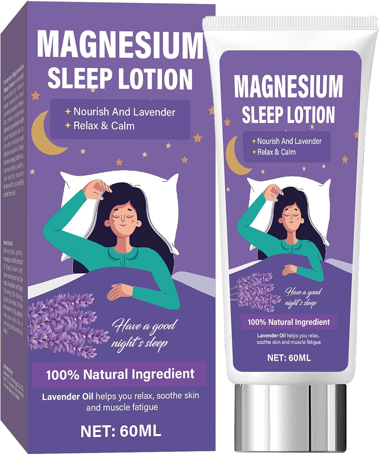 Magnesium Cream, Better Sleep Magnesium Cream for Leg Cramps, Joint Care & Muscle Relief, Comfortable & Deep Sleep Support