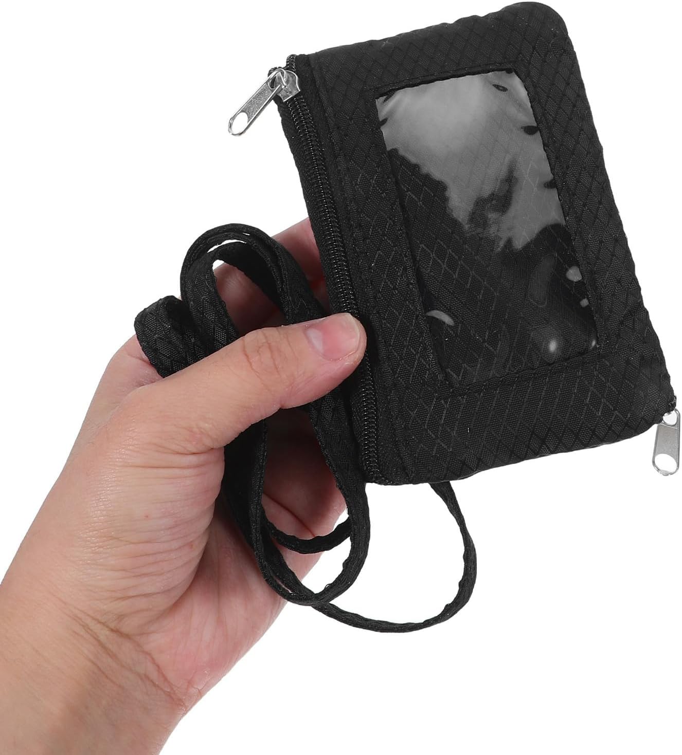 Rfid Blocking Mini Wallet with Lanyard, Id Window Xmas