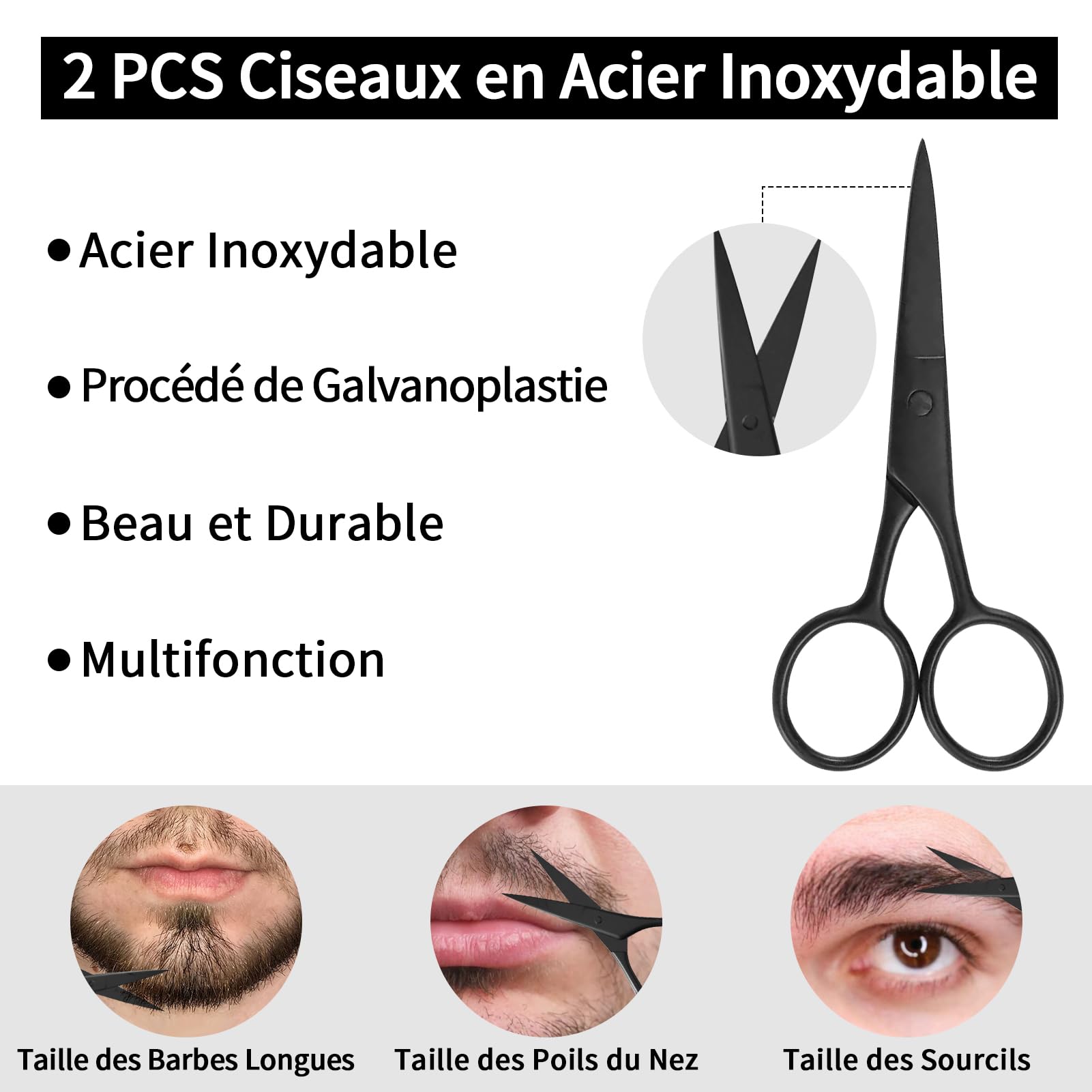 Outils De Mise En Forme De La Barbe Sha Performbeard - Lisseur De Barbe, Guide De Modèle De Barbe, Rasoir Professionnel à Bord Droit, 10 Pièces
