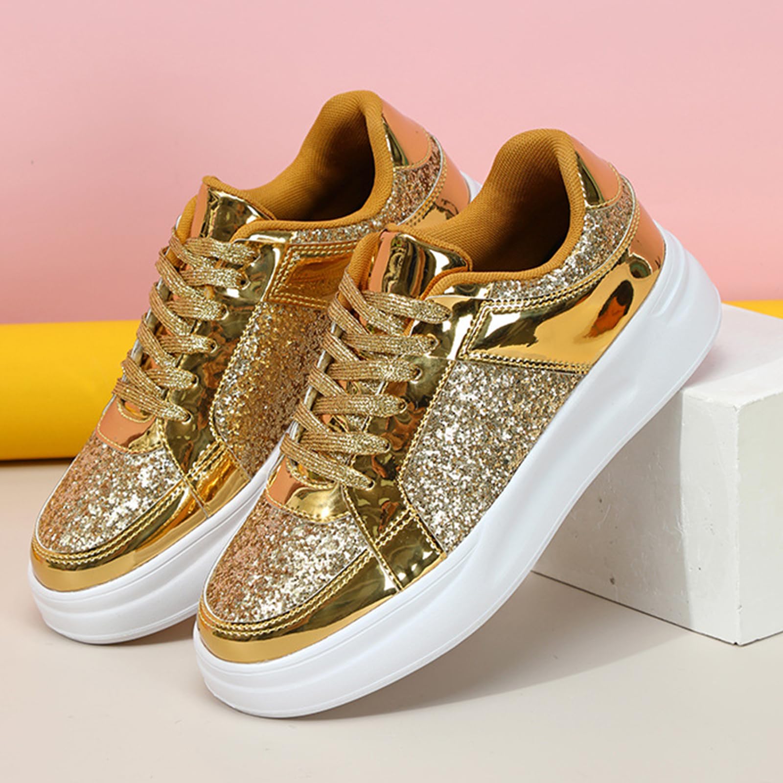 seijimatsumoto シルクスクリーン　Sneakers/Gold dorita-womens-sneaker-