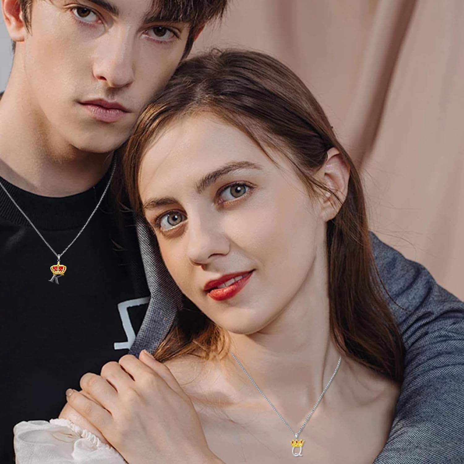 OHAYOO Dragon Phoenix Matching Necklace for Couples 925 Sterling Silver Yin Yang Pendant Necklaces for Couples Jewelry for Him and Her