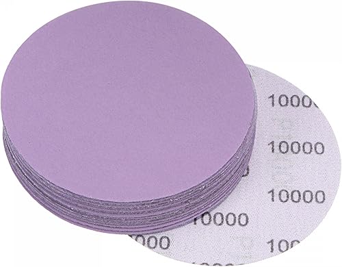 Miniatura 7 de uxcell 15 discos de lija morados de 4 pulgadas, 60 granos, gancho y bucle, papel de arena profesional de óxido de aluminio, pulido húmedo y seco