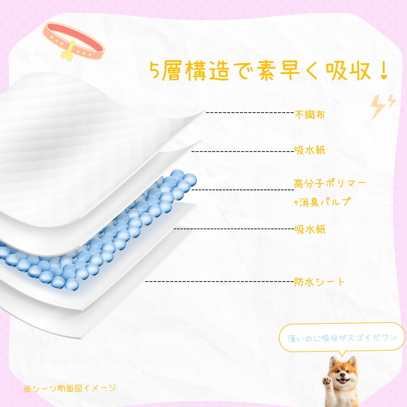 Amazon | Japapet ペットシーツ 薄型 ワイドサイズ 60×45cm 100枚入り