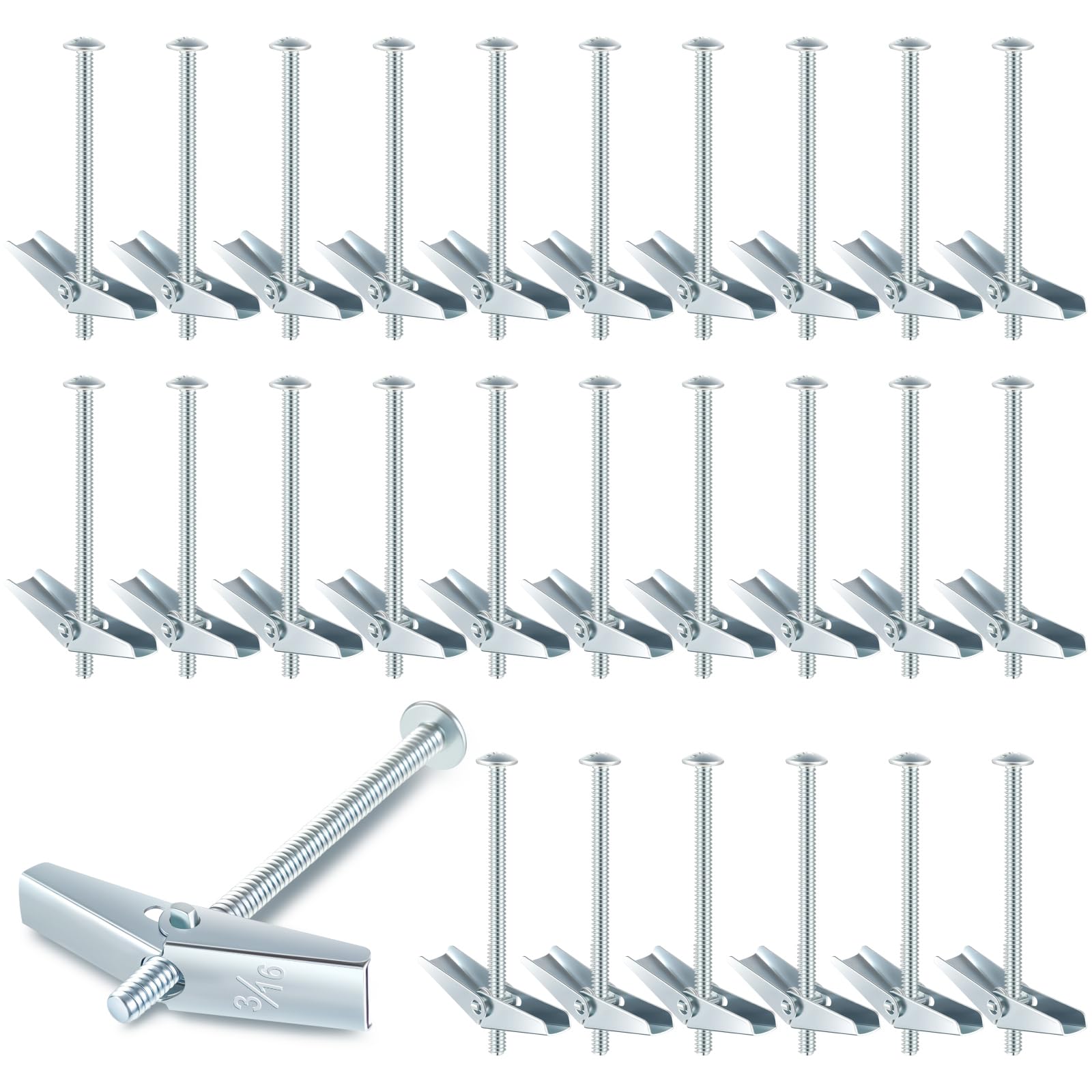 Toggle Anchors - 100 Pack for Drywall -13