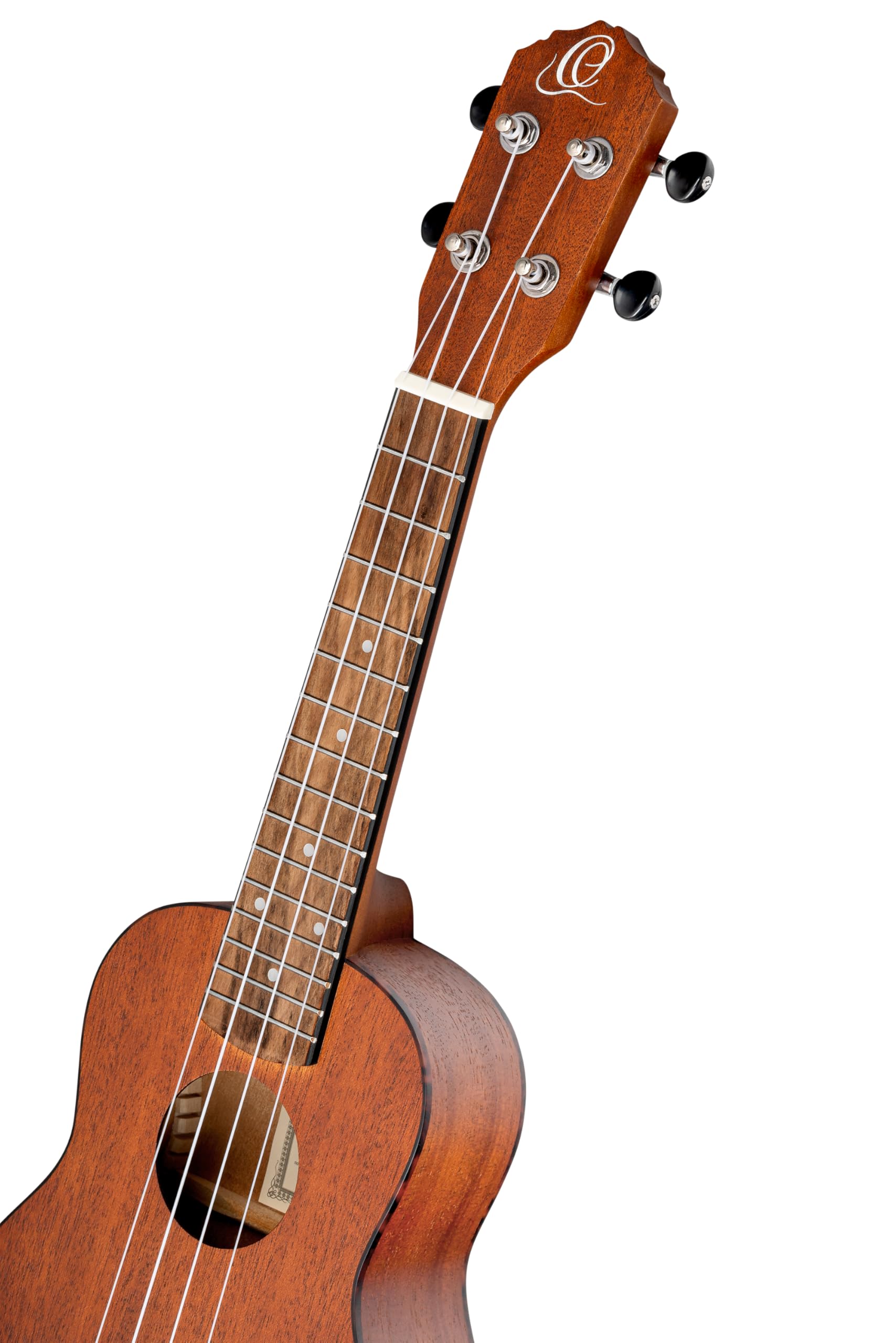 Ortega Soprano Ukulele - Bonfire Series - grabado con láser, RU5 mm-SO, marrón