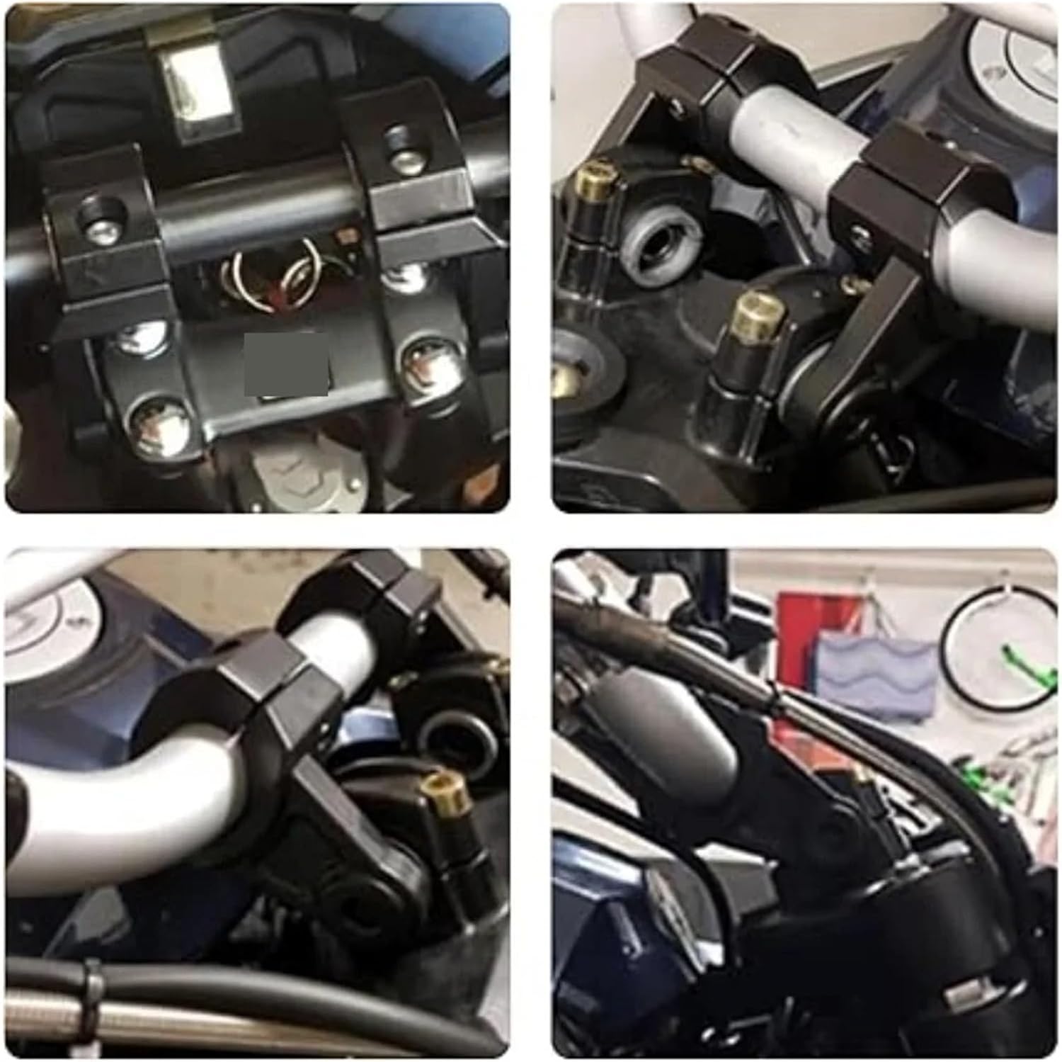 オートバイバーライザー のために 22mm 7/8インチおよび28mm 1-1/8インチのオートバイ用ユニバーサルハンドルバーマウン