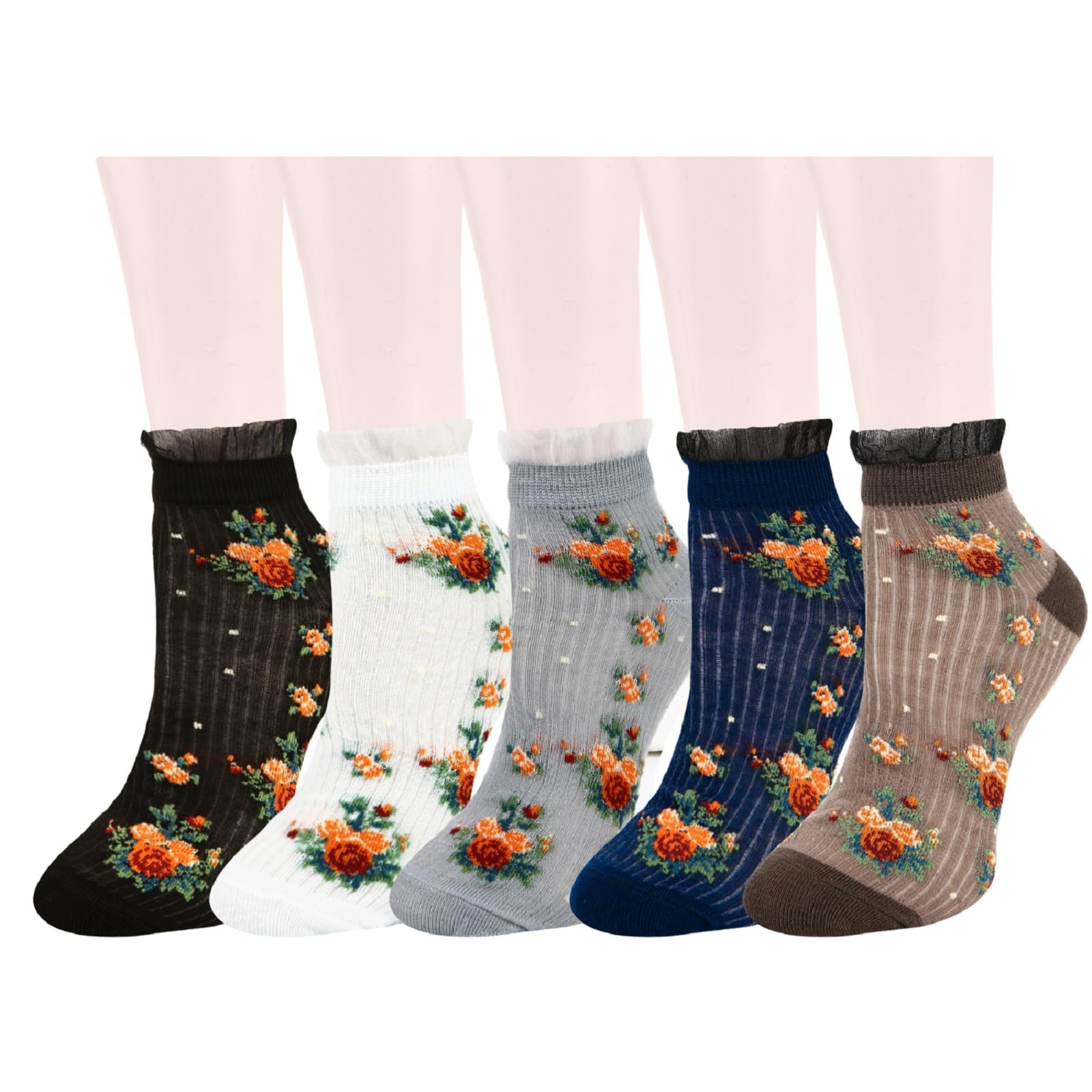 Violet Mist Ankle Socks for Women Girls Funny Novelty Patterned Low Cut Socks Cute Frilly Short Sock Casual Ankle High Sock