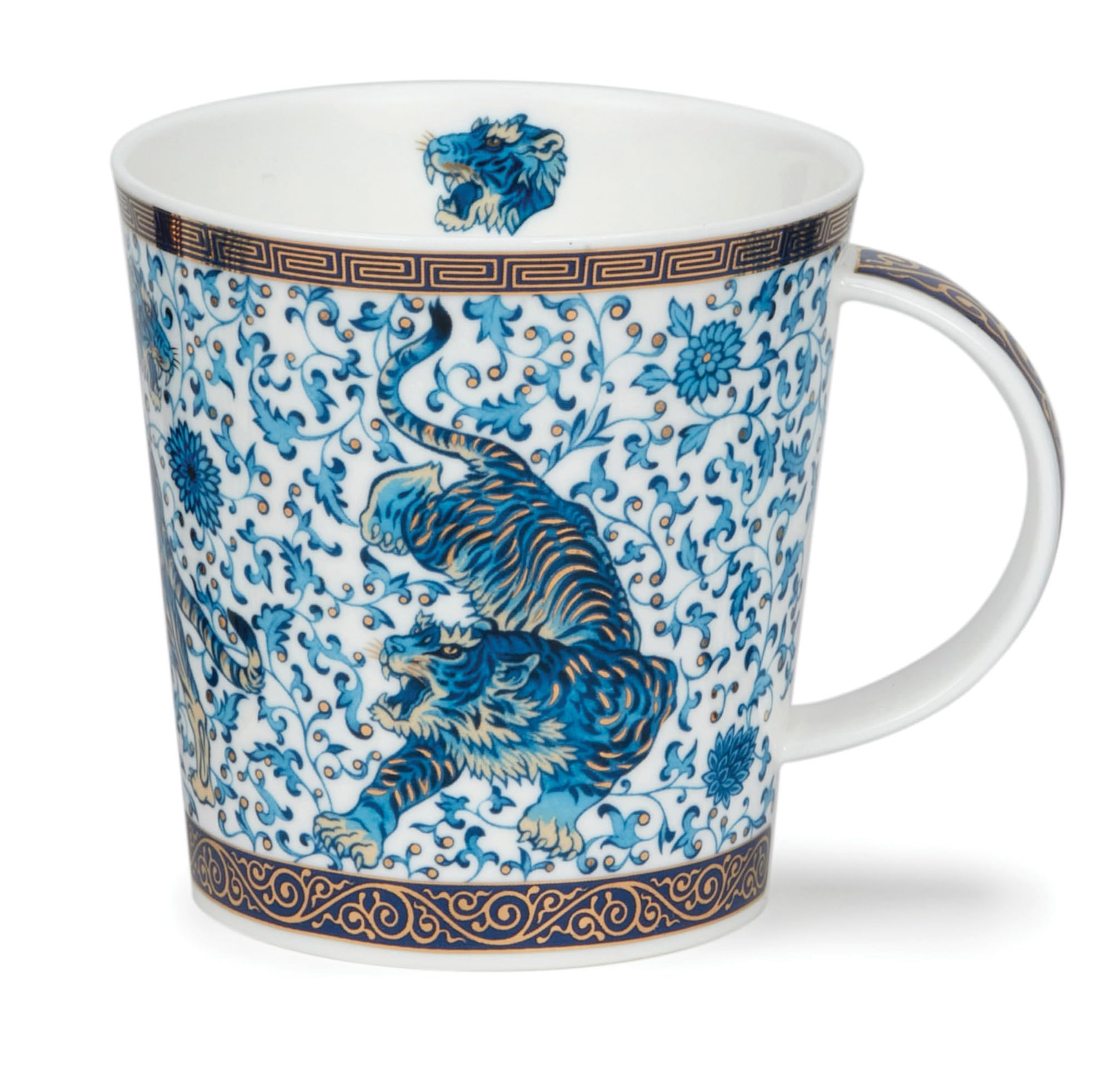 Dunoon Caingorm Fine Bone China Mug Blue Ming (Blue and White Tiger)