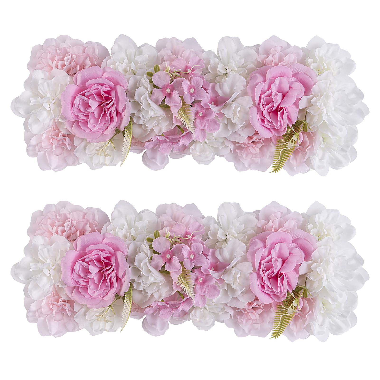 Fleurs artificielles pour réception et mariage romantique, lot de 2 décors