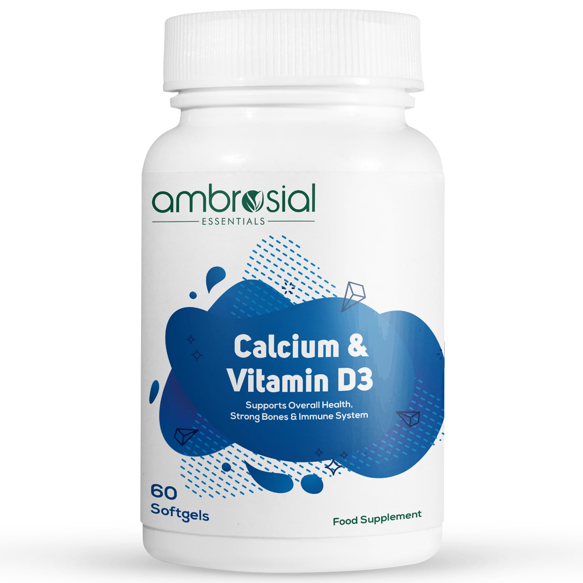 Ambrosial Calcium & vitamin D3 (Pack of 1-60 Softgels)