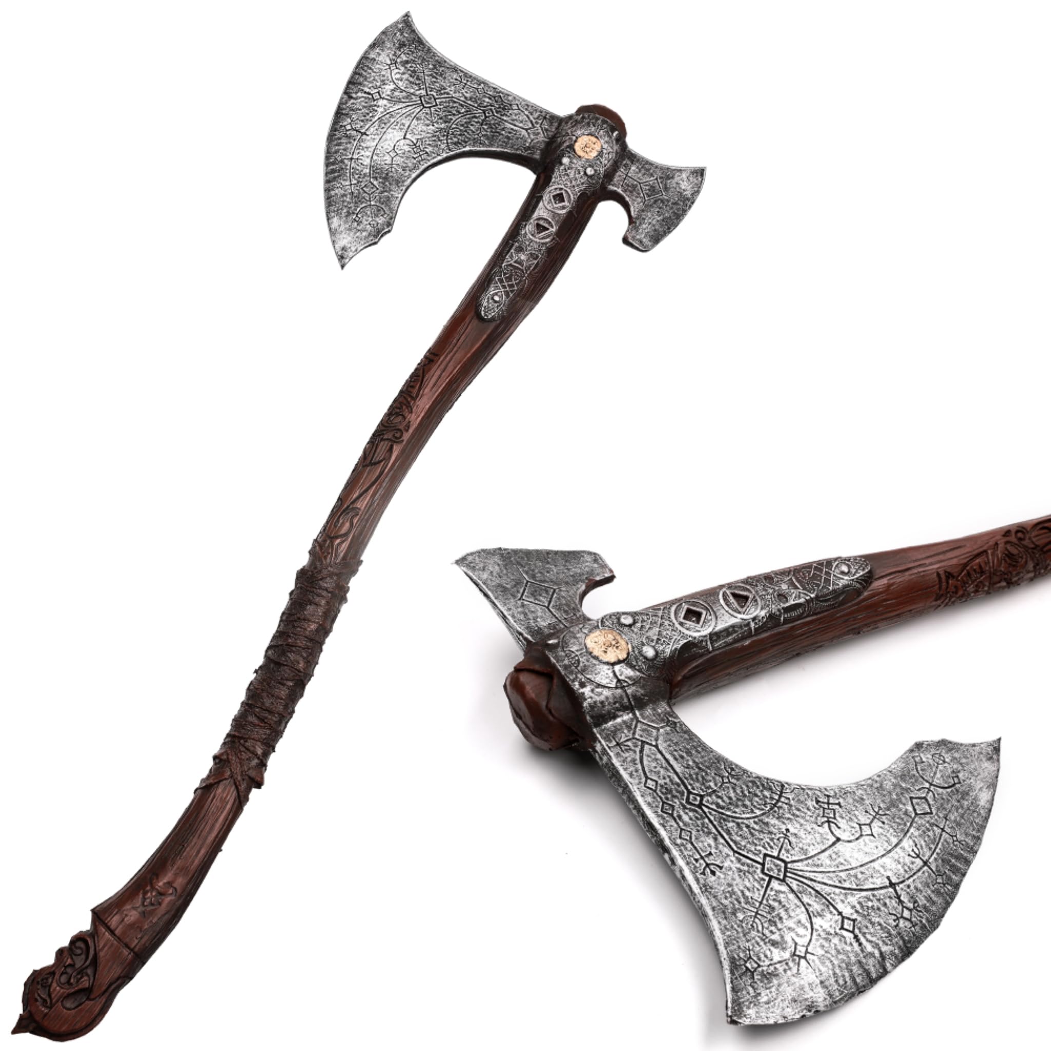 Next Level Cosplay Prop God of War Leviathan Axe | Foam Kratos' Replica Version 1 | Costume | Larp Events | Roleplaying Games | Measures Approximately 99cm