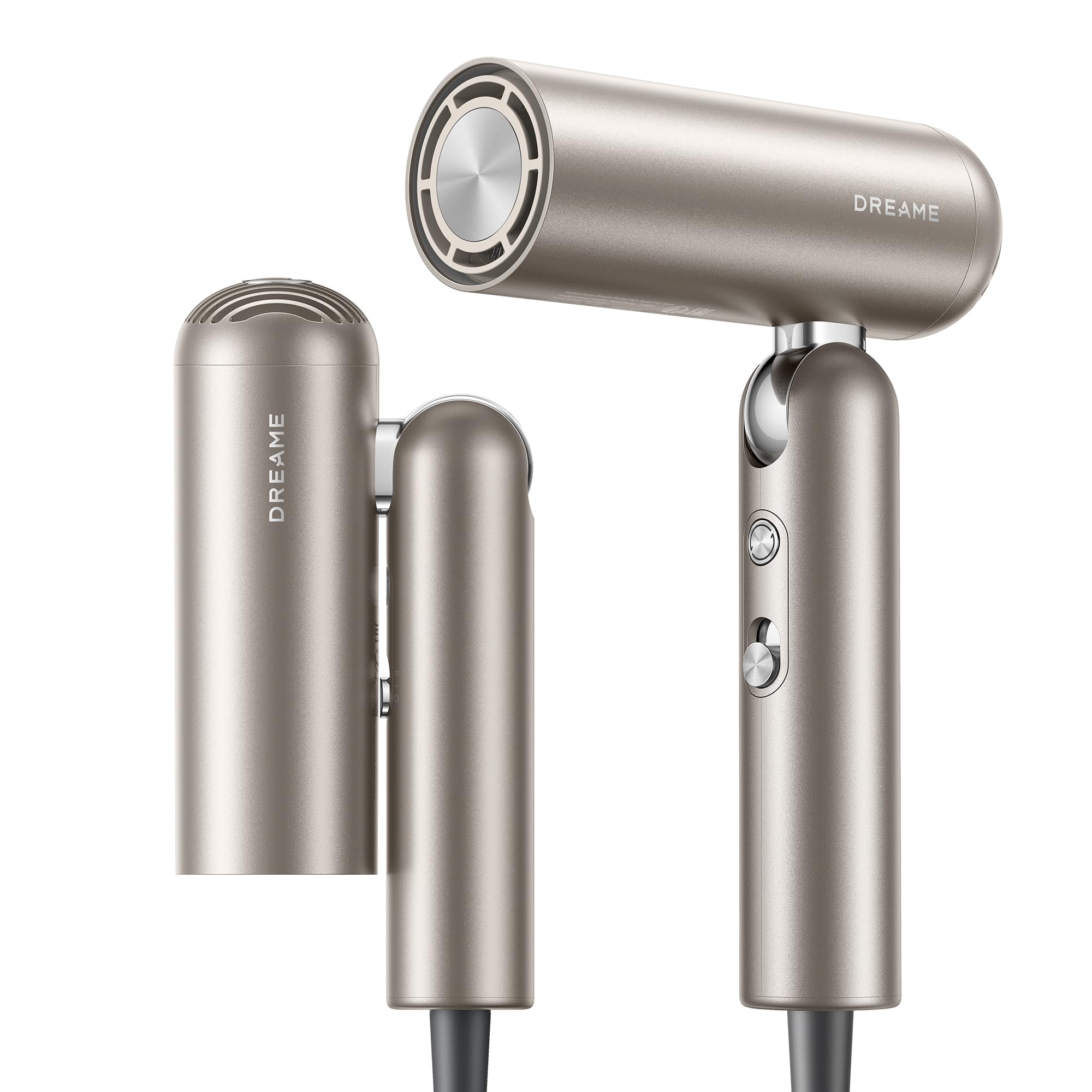DREAME Pocket Pro Secador de Pelo de Alta Velocidad, Plegable en 3, Peso 300 g, Motor de 110.000 rpm, 300 Millones de Iones Negativos/​cm³, Secado NTC en 40 Segundos, Funcionamiento Silencioso